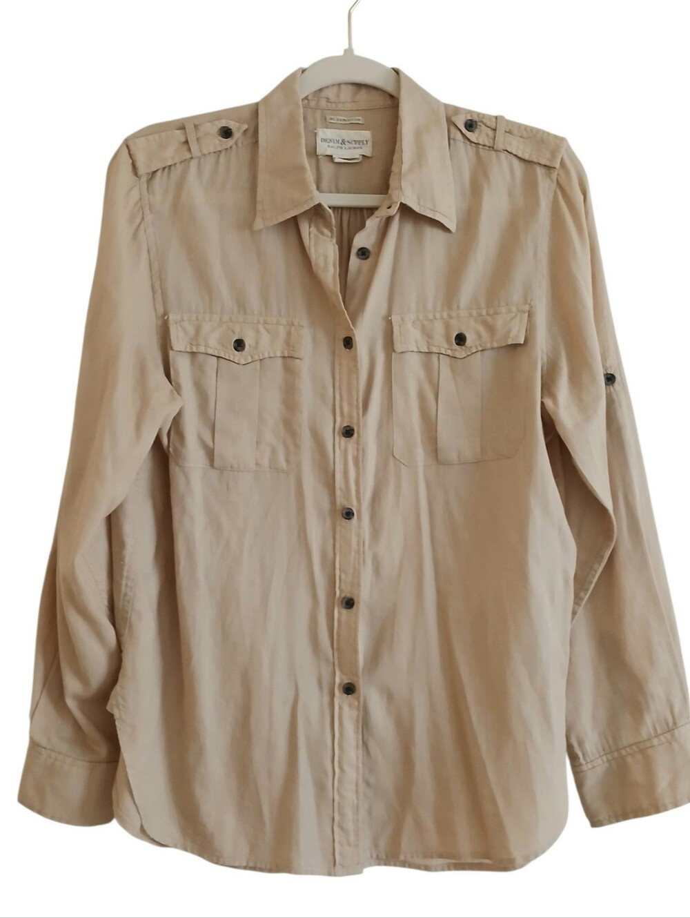 Vintage Ralph Lauren RL Expedition Denim & Supply Safari Utility Shirt L India